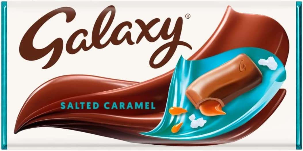 Galaxy Salted Caramel Chocolate Bar, Chocolate Gifts, Milk Chocolate, 135 g