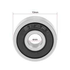 sourcing map 624-2RS Deep Groove Ball Bearing 4x13x5mm Double Sealed Chrome Steel Bearings 2-Pack