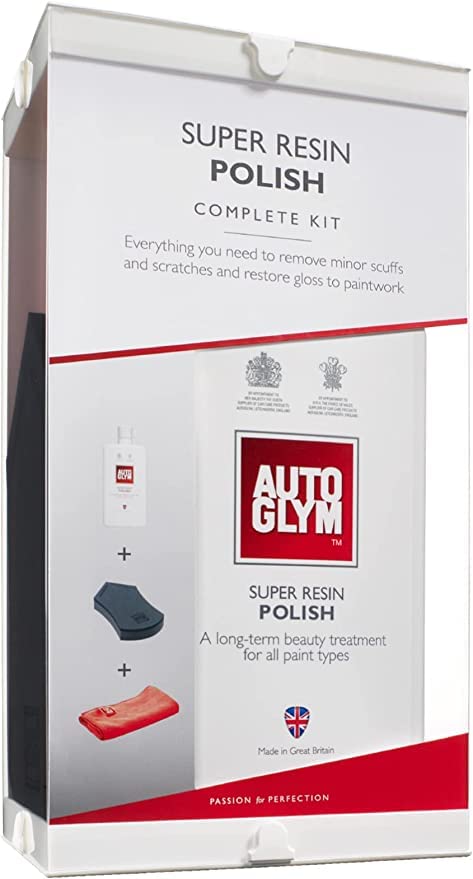 Autoglym Super Resin Polish Kit - Includes 500ml Super Resin Polish, (1) Perfect Polish Applicator, (1) Hi-Tech Finishing Cloth