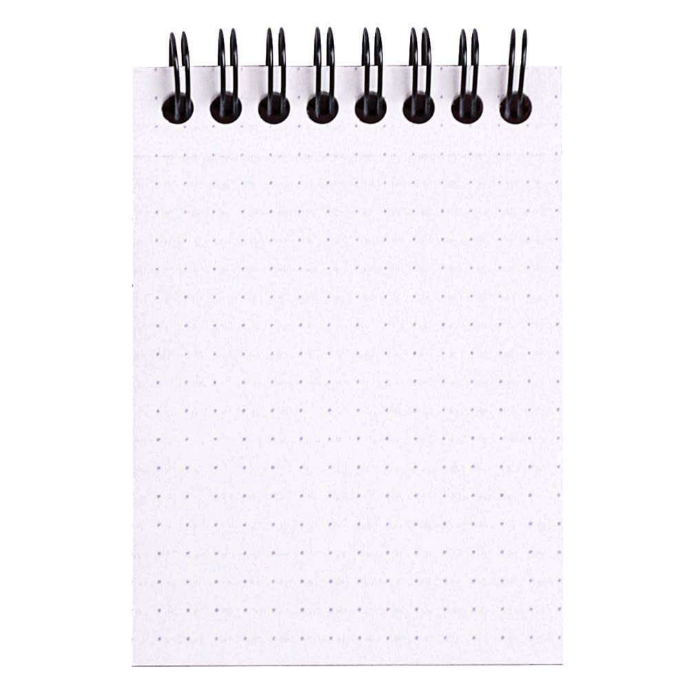 RHODIA 115039C - Spiral Notebook (Full Bound) Black - A7 - Dotted Dot - 80 Detachable Sheets - 80G Clairefontaine Paper - Soft and Resistant Coated Card Cover - Classic