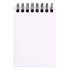 RHODIA 115039C - Spiral Notebook (Full Bound) Black - A7 - Dotted Dot - 80 Detachable Sheets - 80G Clairefontaine Paper - Soft and Resistant Coated Card Cover - Classic