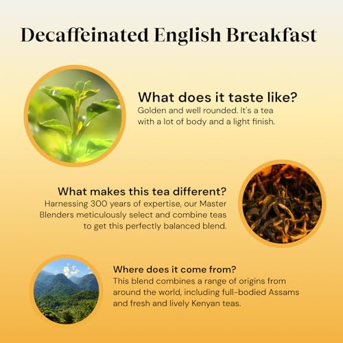 Twinings English Breakfast Decaf Tea   Golden, Well Rounded & Full Bodied Decaffeinated Black Tea   40 Biodegradable Tea Bags