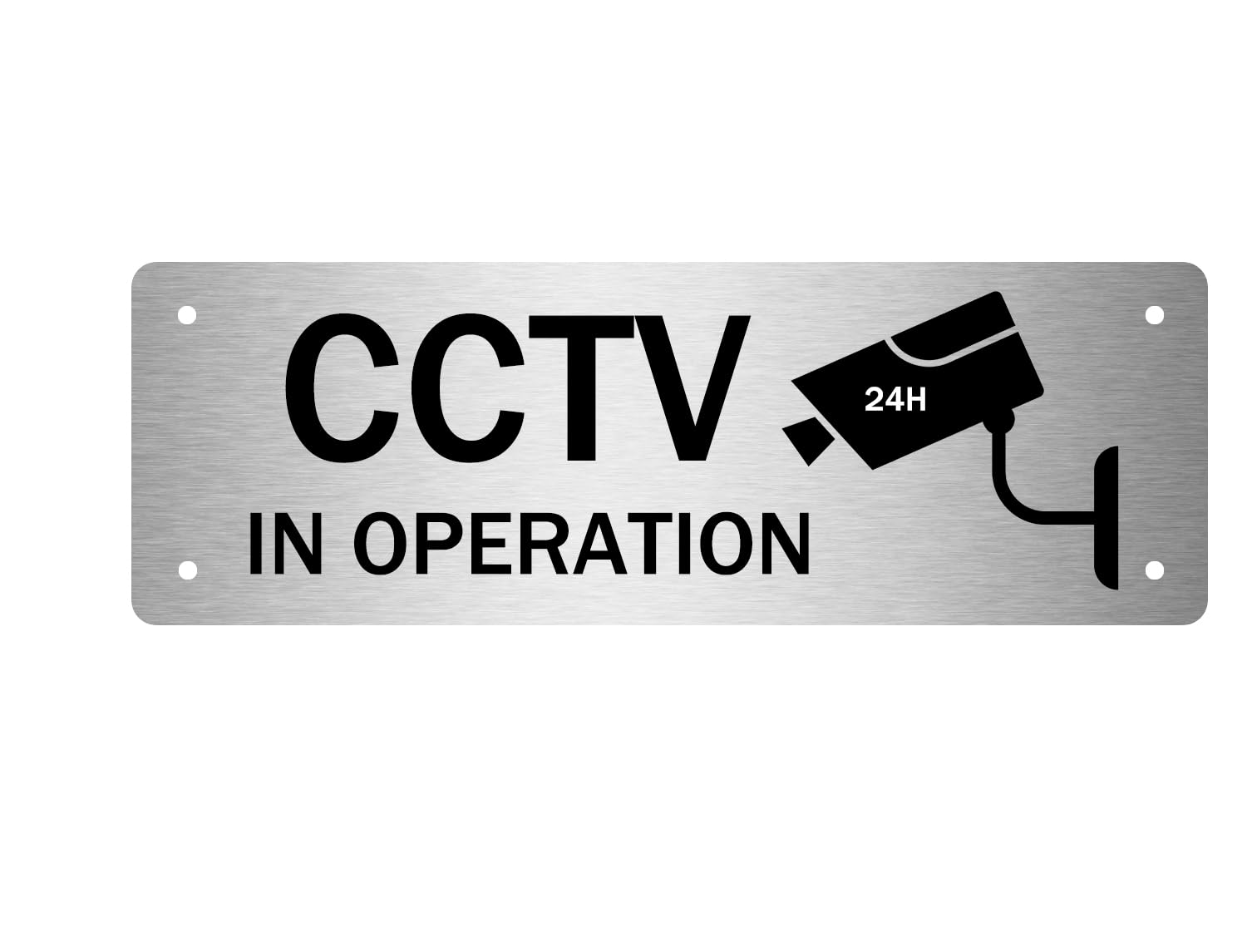 4-Pack CCTV In Operation Sign,CCTV in Operation Aluminum Sign with Self-Adhesive Stickers for House and Business Indoor or Outdoor Use,UV Resistant, Anti-rust,15 x 5cm 4pcs