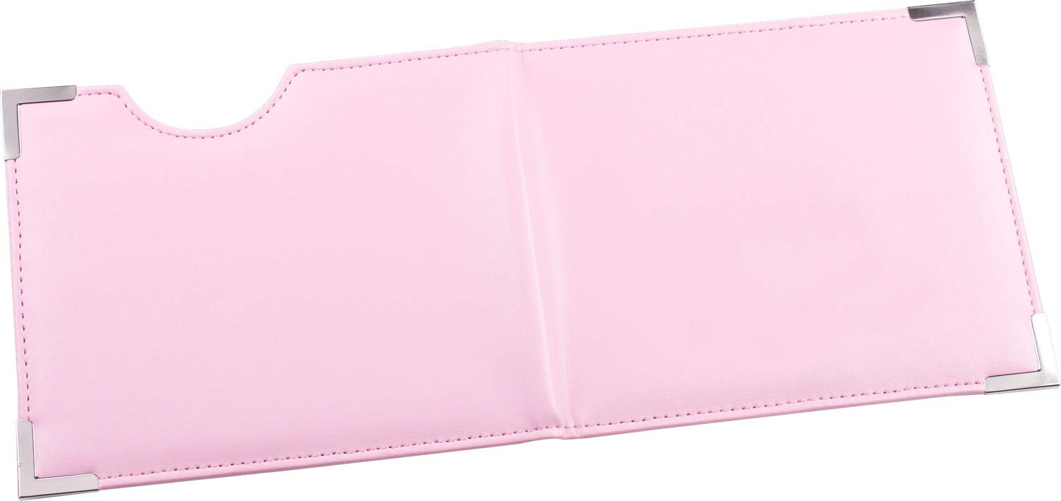 Esposti Disabled Blue Badge & Timer Holder - Blank & Discreet PU Leather Cover - Metal Corners - Hologram Safe (Pink)