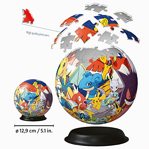 Ravensburger Pokemon 3D Jigsaw Puzzle Ball for Kids Age 6 Years Up - 72 Pieces - No Glue Required - Gifts for Boys and Girls