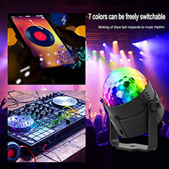 Disco Lights, SEBRUANC Mini Disco Ball LED Party Lamp Music Controlled Disco DJ 360° Rotating Ball Lights 3W RGB Stage Lights with Remote Control for Home Parties Birthday KTV Party Christmas 2pc