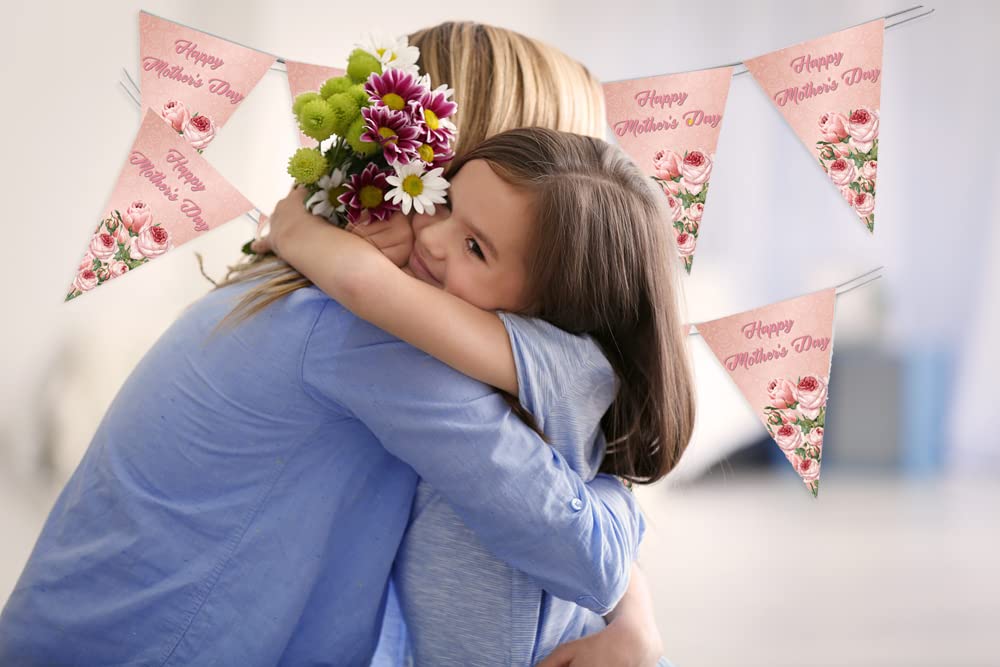 Best Mum Balloon Happy Mothers Day Banner for Mothers Birthday Gifts From Daughters and Sons Mothers Day Party Supplies