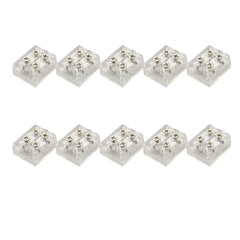 Masterwon 2-Pin LED Light Strip Connectors Solderless Unwired Screw Down Clips DIY Strip to Wire Connection for 8mm 10mm 12v 24V Single Colour LED Strip Light