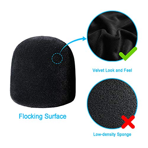 Flocked Foam Windscreen for Blue Yeti X - Mic Cover Pop Filter with Flocking Surface for Blue Yeti X Condenser Microphones by YOUSHARES