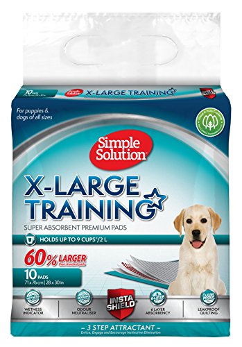 Simple Solution Extra Large Absorbent Premium Dog and Puppy Training Pads -Pack of 10