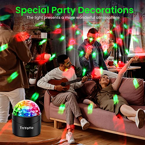 Disco Lights, Disco Ball 7 RGB Color with Remote, Disco Lights Sound Activated Party Lights, USB Powered Disco Ball Light for Parties, Birthday, Festival, Bar, Car, Wedding, Kids, Home