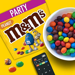 M&M'S Peanut Milk Chocolate Party Bulk Bag, Chocolate Gift & Movie Night Snacks, 1kg