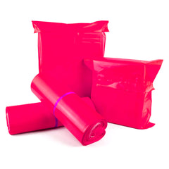 50pcs Hot Pink Mailing Bags,Mixed Sizes Vinted Postage Bags Strong Postal Self Seal Bags Waterproof PE Poly Postal Bags Parcel Delivery Bags for Plastic Envelopes for Posting Clothes Parcel