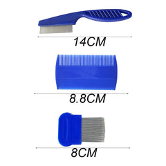 Lice Comb, 3 Pcs Lice Combs, Double Sided Lice Combs, Stainless Steel Tooth Comb, Lice Removal Combs