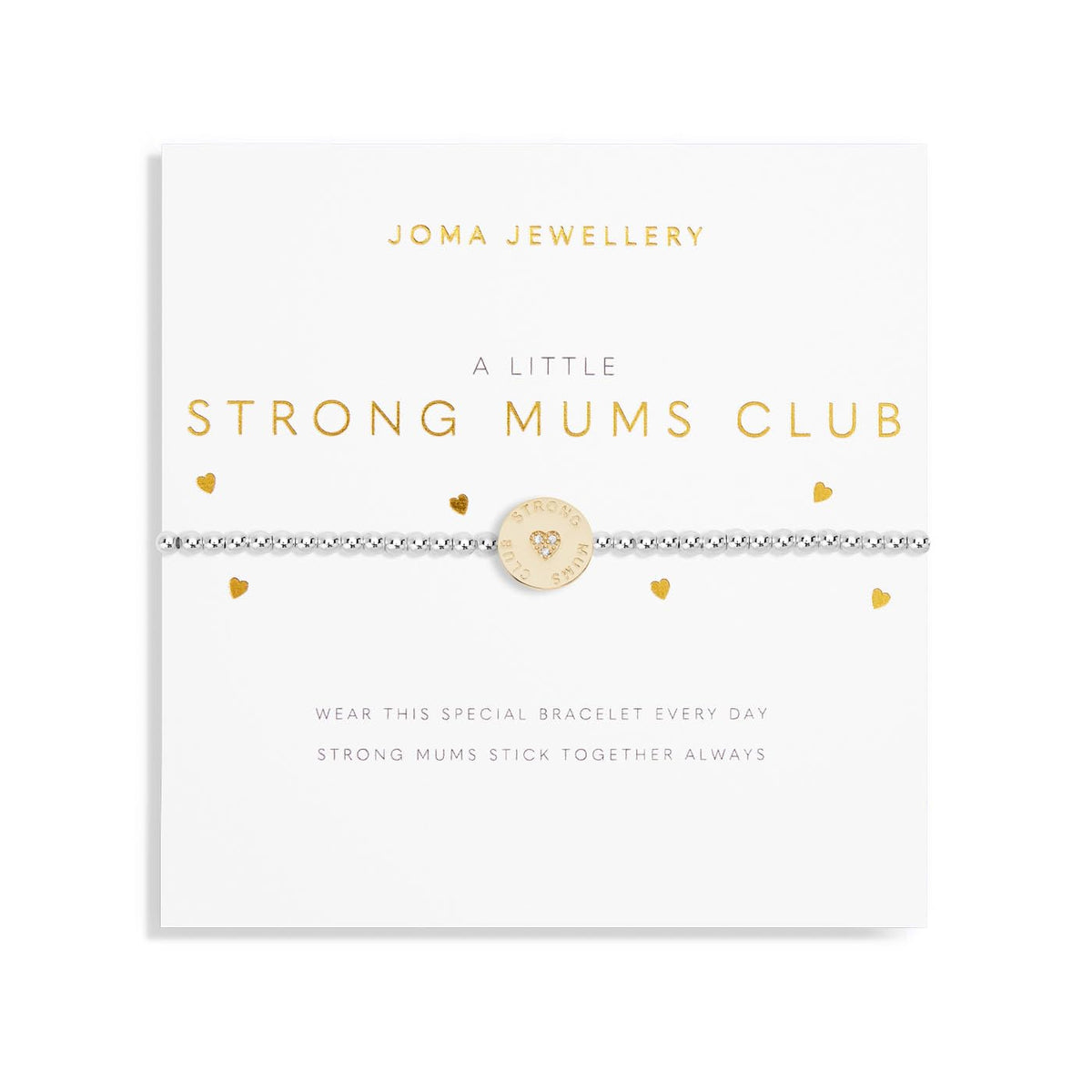 Joma Jewellery A LITTLE STRONG MUMS CLUB Silver and Gold Plated Bracelet   17.5cm stretch