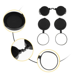 DONGKER 3Pcs Binocular Lens Covers, 42mm Rubber Objective Lens Caps with Outer Diameter 51-60mm for Binoculars