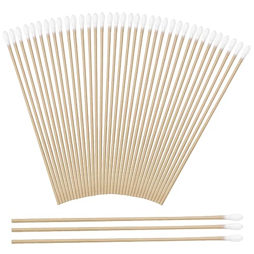 6 Inch Long Cotton Buds, 200pcs Extra Long Handle Ear Buds Cotton Swabs Earbuds for Cleaning, Makeup, Polishing Jewelry, Arts and Crafts (15cm)