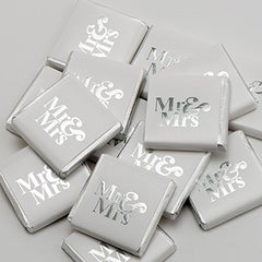 Italian Options Silver Mr & Mrs Wedding Chocolate Neapolitans (25 Chocolates)