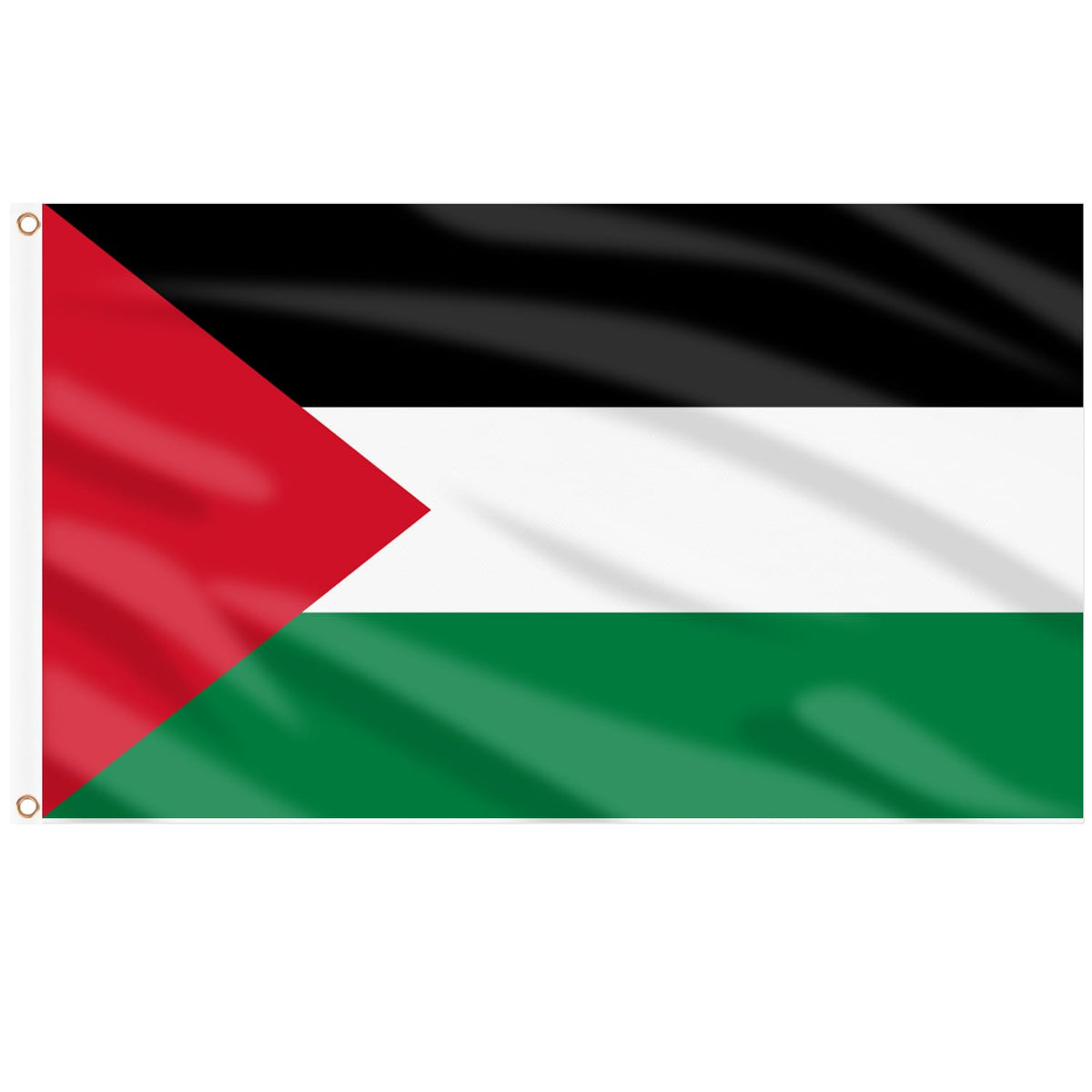 AhfuLife Palestine Flag 5ft x 3ft, 2pcs Large Palestinian Flags with Brass Eyelets for Indoor and Outdoor Garden Sports Events Decorations (2 Pcs)