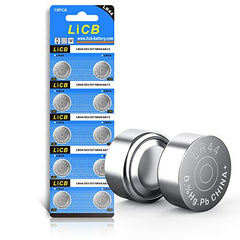 LiCB 10 PCS LR44 AG13 357 303 SR44 Battery 1.5V Button Coin Cell Batteries,Used in Many Small Electronics, Watch, Calculators, Toys