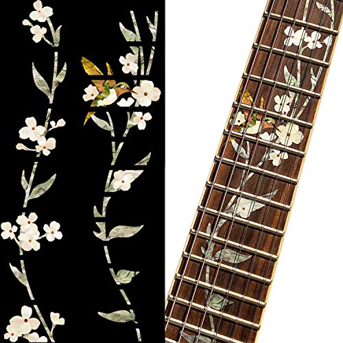 Inlay Sticker Fret Markers for Guitars - Tree Of Life w/Hummingbird, FT-055TL-HM