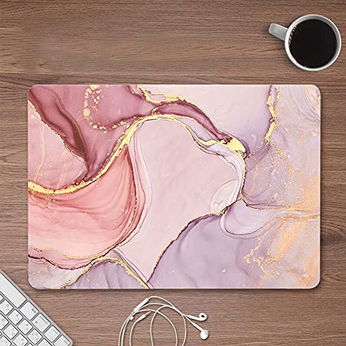 Fancity Compatible with MacBook Air 13 Inch Case 2020 2021, Model A2337(M1) A2179 A1932 with Touch ID Hard Plastic Cover Anti-Scratch Protective Case for New Mac Air 13.3 inch 2018-2021, Marble Pink