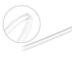 sourcing map Clear Silicone Tubing, 1.6mm ID 3.2mm OD 3.3ft, Flexible Silicone Tube Water Hose for Pump Transfer