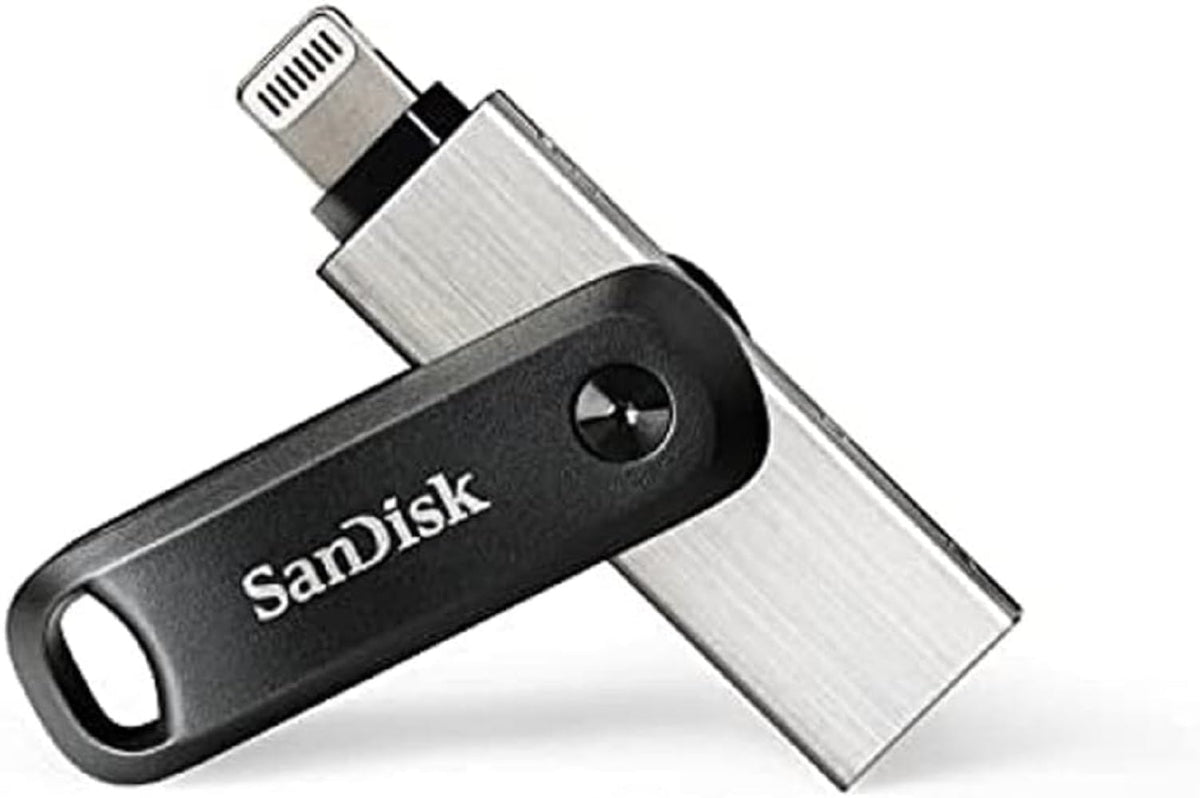 SanDisk 128GB iXpand Flash Drive Go with Lightning and USB 3.0 connectors, for iPhone/iPad, PC and Mac