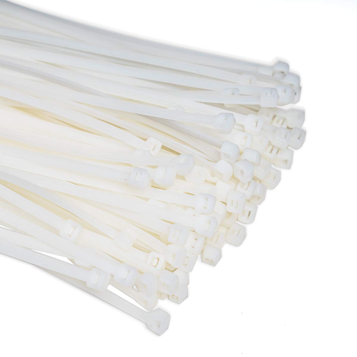 ERKO Cable Ties White 160 x 2,5 mm Small 100 Pieces I Chemical Resistant I 18lbs Tensile Strength I Professional Clear Zip Tie Wraps I Indoor and Outdoor use I Cable Managment