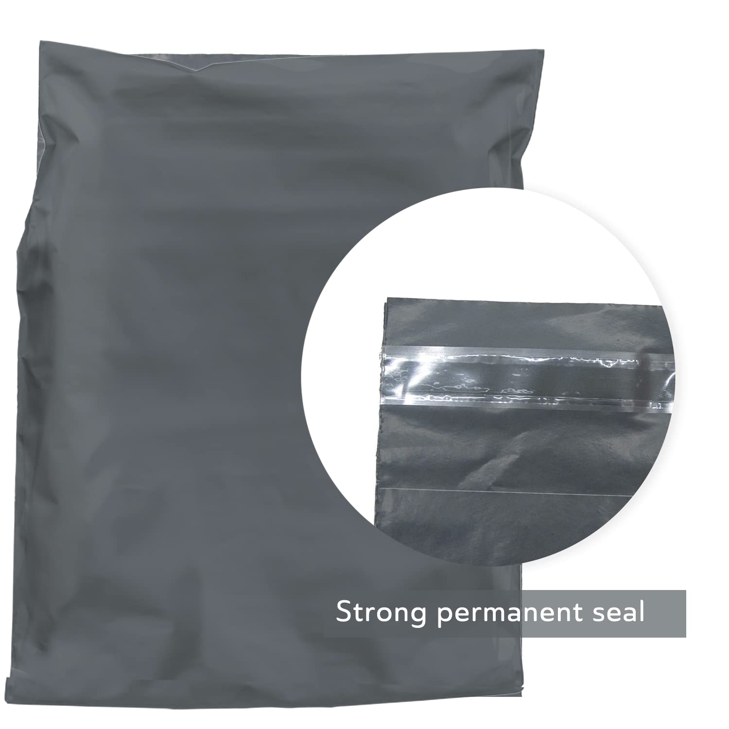 Mailing Bags, Grey Parcel Delivery Bags with Self-Seal Closure, Flexible Lightweight and Tear Proof Postal Mailing Bags, Multipack Mailing Envelope Bags (06x09, 50pk)