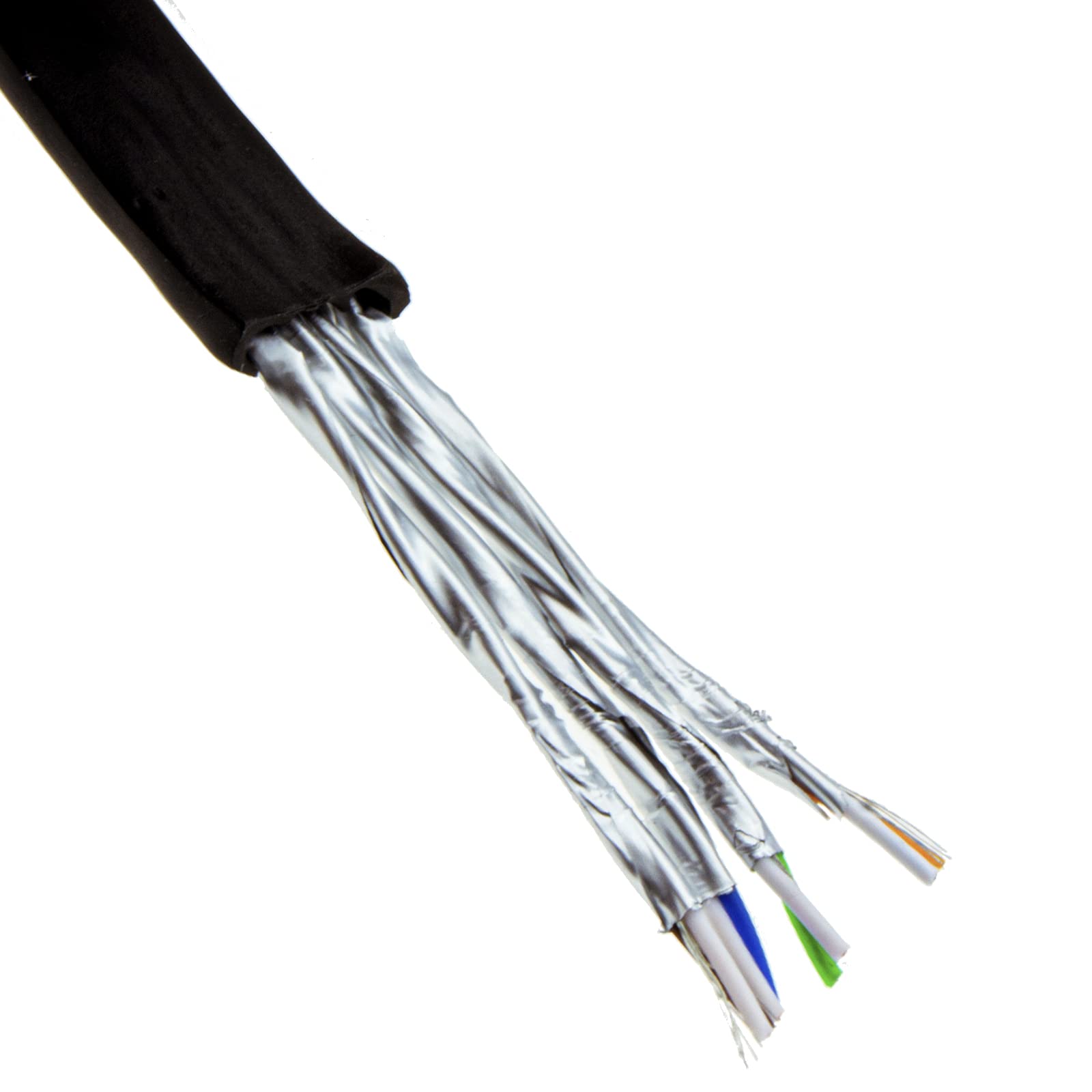 kenable FLAT CAT7 FTP Shielded 600MHz 10Gbps Ethernet LAN Cable RJ45 0.5m Black [0.5 metres]