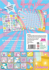 Paper Projects Sparkling Unicorns Reward Chart Includes 56 Sparkly Stickers, Chart is Wipe-Clean,29.7cm x 42cm