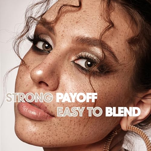 Smoky Eyes Nude Eyeshadow Palette - 12 Highly Pigmented Cool Toned Shimmer Matte Colours For Professional Everyday Neutral Natural Looks - Travel Size Eye Shadow Makeup Palette With Mirror