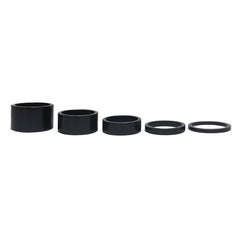 Cervus 5PCS New Quality Alloy Black Headset Spacers 1 1/8 inches - 3mm, 5mm, 10mm, 15mm, 20mm