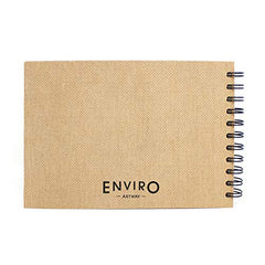 Artway Enviro Spiral Bound A5 Sketchbook - Landscape - 70 Sides (35 Sheets) of 100% Recycled 170gsm Cartridge Paper