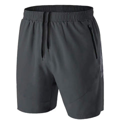 HMIYA Men's Sport Shorts Quick Dry Running Gym Casual Short Lightweight with Zip Pockets(Dark Gray,EU-M/US-S)