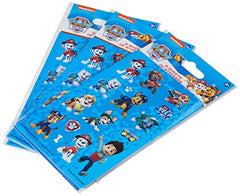 Paper Projects Paw Patrol Party Bag Sticker Bundle (18 Sheets)   Perfect for Children’s Parties and Stocking Fillers   Can be Used for Decoration and Scrapbooking, Blue, 12.5cm x 7.5cm