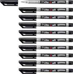 Permanent Marker Pen - STABILO Write-4-all - Superfine - Pack of 10 - Black