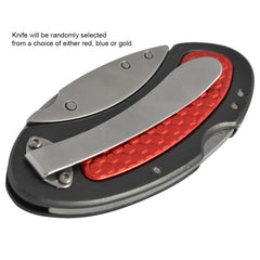 Faithfull FAITKUTILITY Folding Lock Back Utility Knife, Red, Gold Or Silver (Random)