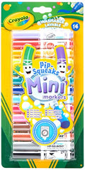 CRAYOLA Pip-Squeaks Mini Washable Felt Tip Colouring Pens - Assorted Colours (Pack of 14)   Designed with Little Hands in Mind!   Ideal for Kids Aged 3and