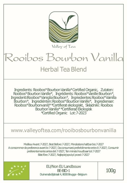 Rooibos Bourbon Vanilla - Organic Red Bush Tea - South African Redbush 100g