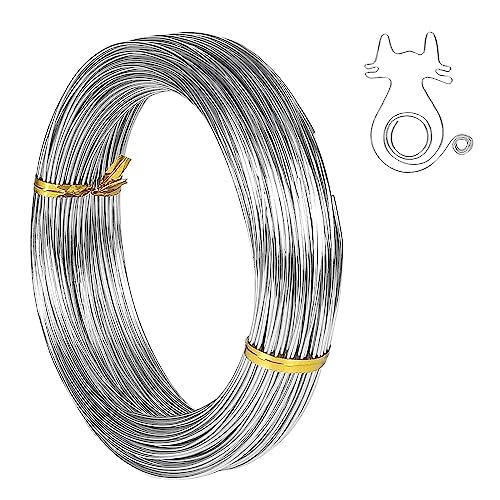 18 Gauge 1mm Aluminum Craft Wire, 165 Feet Bendable Metal Wire for Sculpting, Bike Modelling Skeleton Crafting Floral Making, Jewelry Making, Wire Weaving and Wrapping