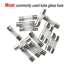 Gebildet 200 pcs 5x20mm Fast-Blow Glass Tube Fuse, Quick Blow Car Glass Tube Fuses Assorted Kit (AMP 0.5A 1A 2A 3A 4A 5A 8A 10A 15A 20A each 20pcs)