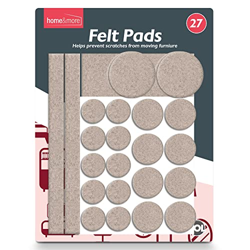 27pk Beige Furniture Pads Floor Protectors for Chairs   Felt Pads for Furniture Feet   Chair Leg Floor Protectors for Furniture Legs   Felt Furniture Pads   Chair Pads to Protect Floor, Chair Leg Pads