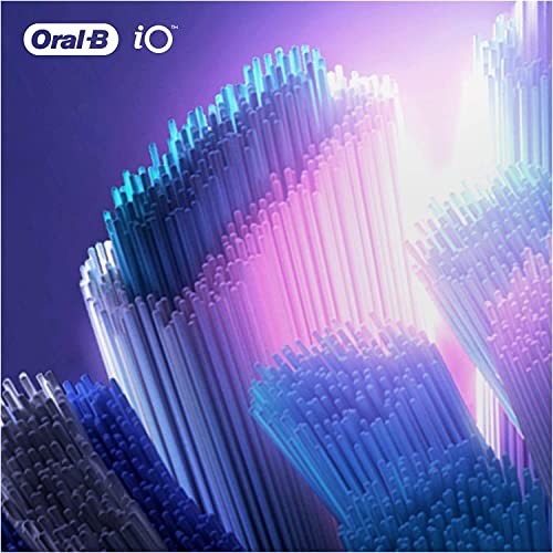 Oral-B iO Ultimate Clean Electric Toothbrush Head, Twisted & Angled Bristles for Deeper Plaque Removal, Pack of 4 Toothbrush Heads, White