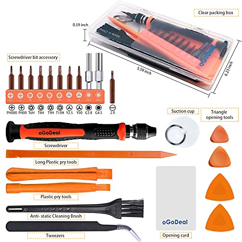 oGoDeal Triwing Screwdriver Set Compatible for Nintendo Switch T6 T8 T9 T10 Torx Security Screwdriver for PS5,PS4, Xbox, Xbox one, Xbox one S Controller, Switch Lite, Joycon,Wii,N64 Repair Tool Kit