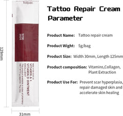 proamate Tattoo Cream Scar Repair Gel, Microblading Aftercare Ointment Vitamin A&D Anti Scar Tattoo Aftercare Cream for Makeup Microblading and Tattoo Healing Supplies (White 10 PCS/Pack)