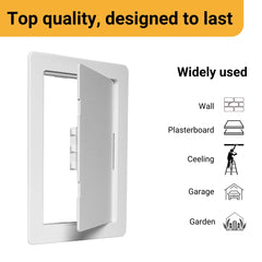 Proxinova Paintable Access Panel 150x100 mm, High-Grade ABS Plastic Panels for Inspection Hatch, Fuse Box Cover Cabinet, Wall and Ceiling, Conceals Wires, Meters, Pipes, Fits Flush to Surfaces