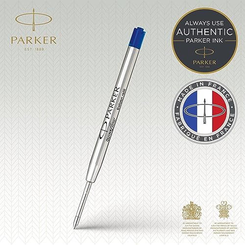 Parker Ballpoint Pen Refill   Medium Point   Blue QUINKflow Ink   1 Count