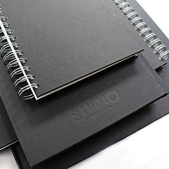 Artway Studio - Spiral Bound A5 Sketchbook - Landscape - 96 Sides (48 Pages) of 170gsm Cartridge Paper - Hardback